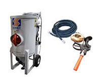 1.5 Cubic Feet (ft³) Vessel Volume Remote Package "B" Portable Blasting Equipment with 1 Inch (in) Piping and 3/4 Inch (in) Hose Size 1.5 Cubic Feet (ft³) Vessel Volume Remote Package "B" Portable Blasting Equipment with 1 Inch (in) Piping and 3/4 Inch (in) Hose Size