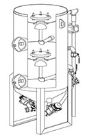 8 Cubic Feet (ft³) Stationary Double Chamber Blasting Equipment 8 Cubic Feet (ft³) Stationary Double Chamber Blasting Equipment
