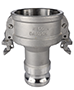 3 x 2 Inch (in) Long Size 316 Stainless Steel DA Reducer Double Lock Camlock Fitting 3 x 2 Inch (in) Long Size 316 Stainless Steel DA Reducer Double Lock Camlock Fitting