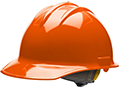 Classic Orange Hard Hat Cap Style Brim with Ratchet and 6-Point Suspension Classic Orange Hard Hat Cap Style Brim with Ratchet and 6-Point Suspension